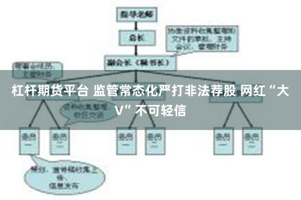 杠杆期货平台 监管常态化严打非法荐股 网红“大V”不可轻信