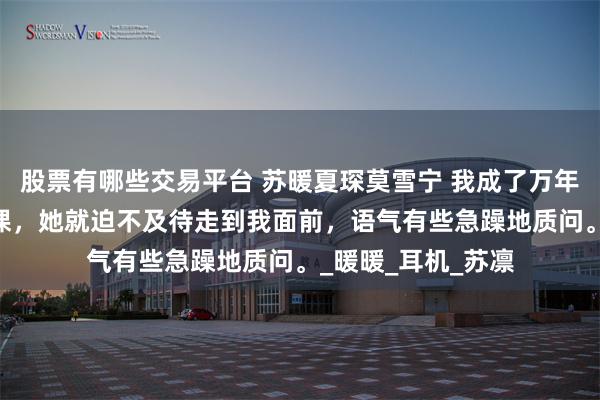 股票有哪些交易平台 苏暖夏琛莫雪宁 我成了万年老二 几乎是刚下课，她就迫不及待走到我面前，语气有些急躁地质问。_暖暖_耳机_苏凛