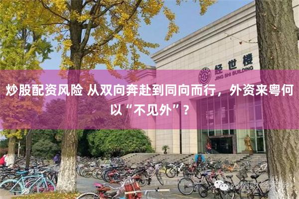炒股配资风险 从双向奔赴到同向而行，外资来粤何以“不见外”？