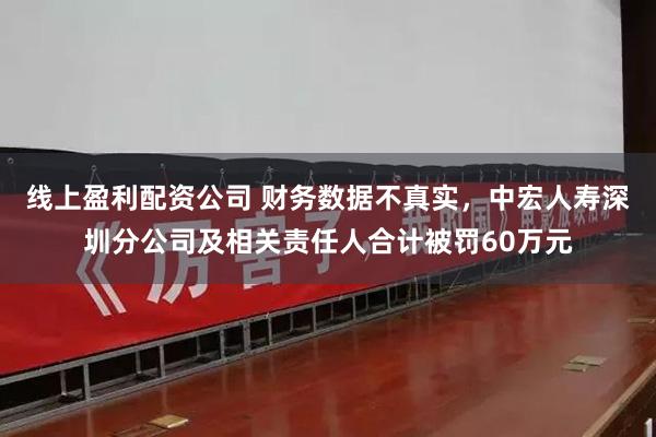 线上盈利配资公司 财务数据不真实，中宏人寿深圳分公司及相关责任人合计被罚60万元