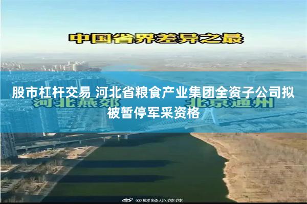 股市杠杆交易 河北省粮食产业集团全资子公司拟被暂停军采资格